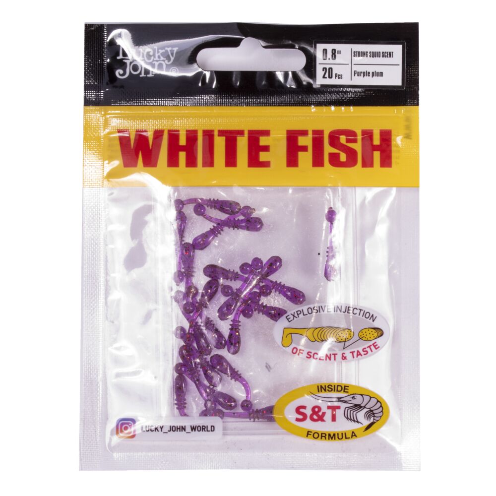 Слаги съедобные искусственные LJ Pro Series WHITE FISH 0,8in (02.00)/S13 20шт.