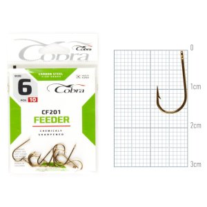 Крючки Cobra FEEDER CLASSIC сер. CF201 разм. 006 10шт. (C1161NSB)