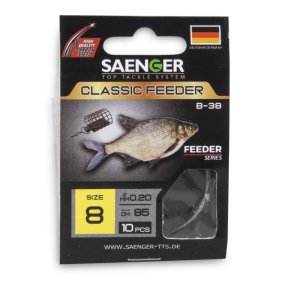Крючки с поводком SAENGER Classic Feeder B-38 85cm 8 / 10pcs.