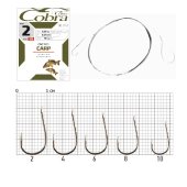 Крючки с поводком Cobra CARP 70cm, 0,14mm, разм.10, 10шт. Крючки с поводком Cobra CARP 70cm, 0,14mm, разм.10, 10шт.