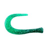 Хвост силиконовый для Guppie Jr 9см 3,4гр, изумруд зеленый с блестками 4шт.