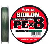 Шнур плетеный Sunline Siglon PE-8 150m/0.3/0.094mm/2.1kg зел.