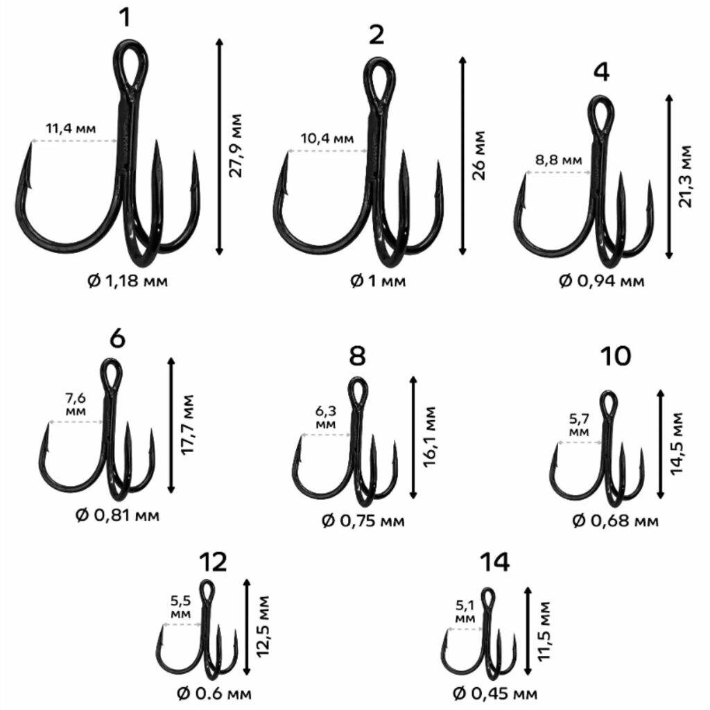 Крючок тройной CF T hook №10 15 шт