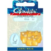 Крючки рыболовные с поводком Gamakatsu 3310B 16 Corn 45cm (10 шт)