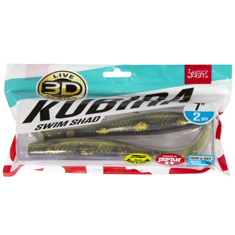 Виброхвосты LJ 3D Series KUBIRA SWIM SHAD 7,0in (17,50)/PG20 2шт.