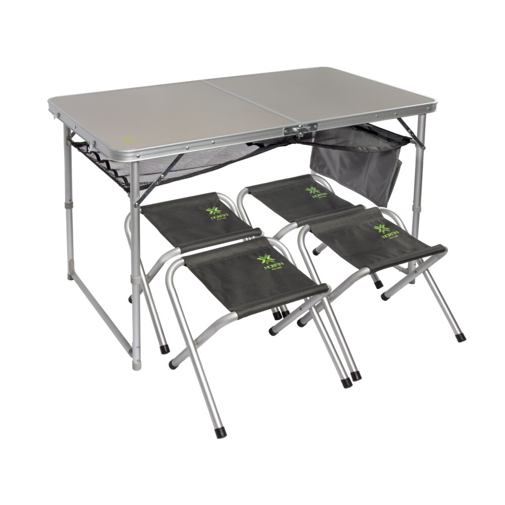 Стол туристический склад. Norfin RUNN NF Alu 120x60 +4 стула набор Стол туристический склад. Norfin RUNN NF Alu 120x60 +4 стула набор