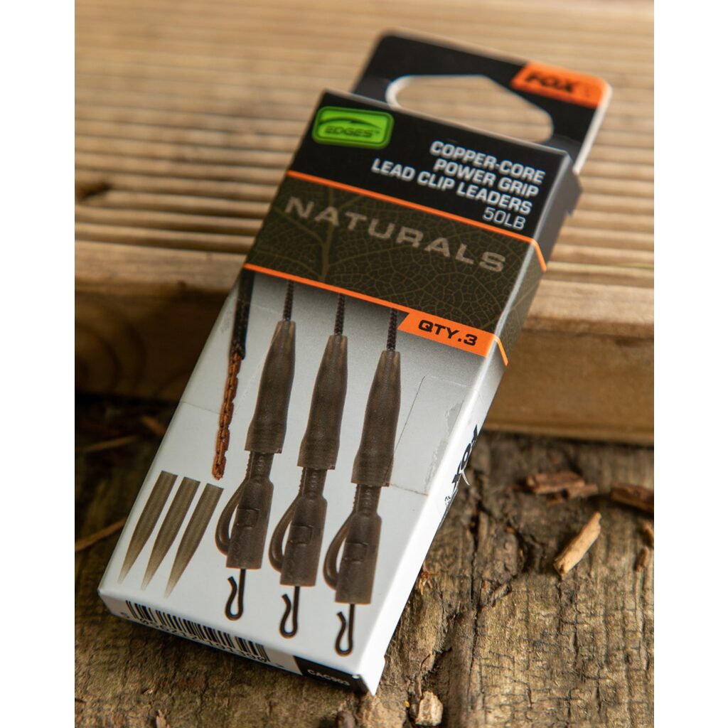 Застежки рыболовные Fox Edges Naturals Copper-Core Power Grip Lead Clip Leaders x3 Застежки рыболовные Fox Edges Naturals Copper-Core Power Grip Lead Clip Leaders x3