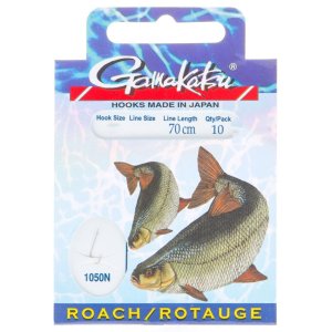 Крючки рыболовные с поводком Gamakatsu 1050N 14 Roach 70cm (10шт)