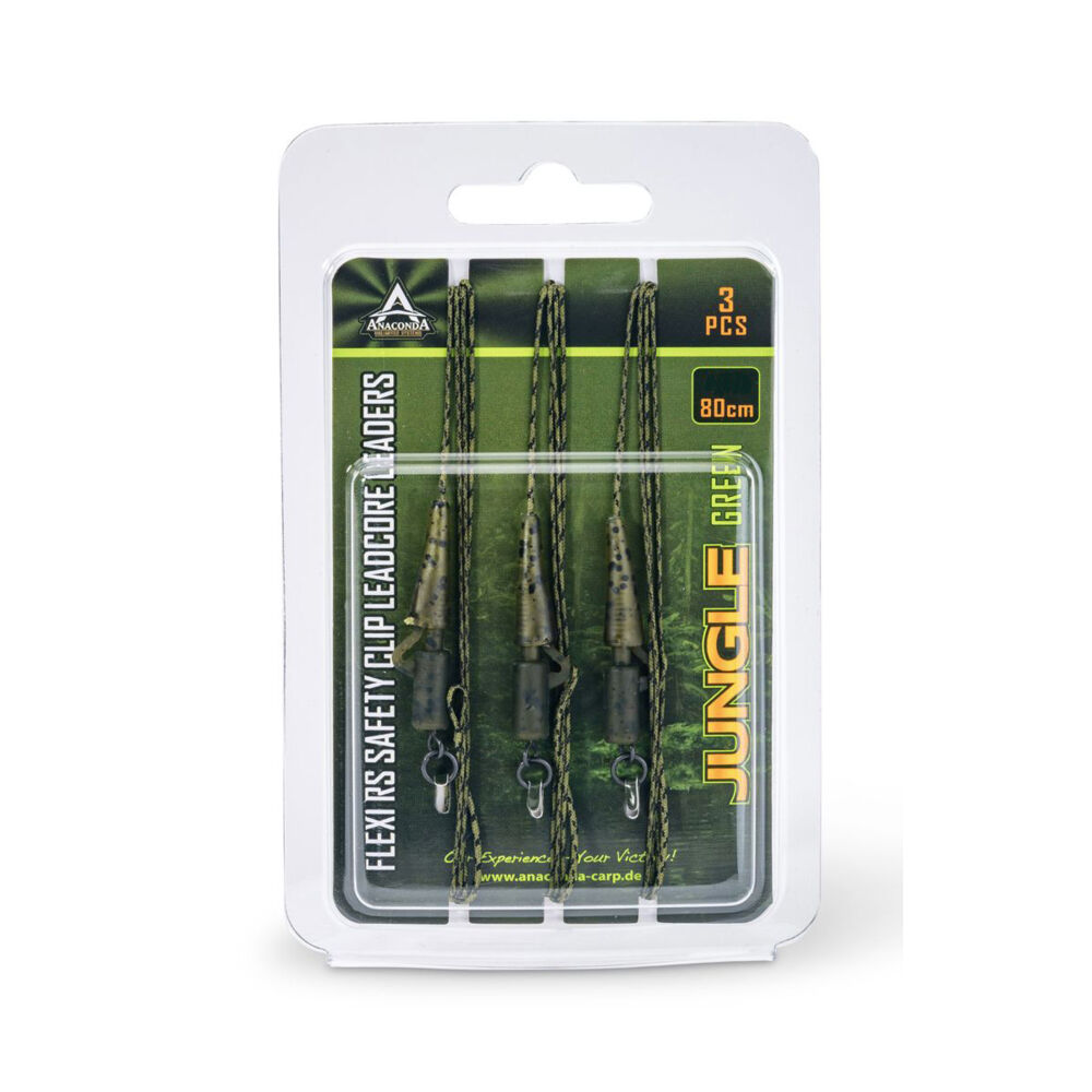 Лидкор ANAC Jungle Green S.Clip Leadcore L.3pcs/80cm 50lb