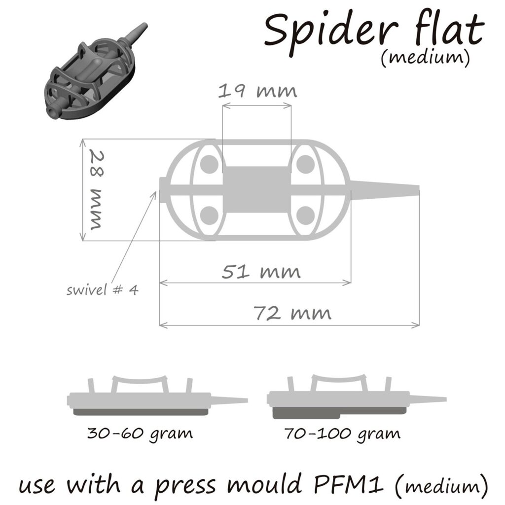 Кормушка ORANGE Spider Flat Method с вертлюгом № 4, 30 гр., в уп. 1 шт. Кормушка ORANGE Spider Flat Method с вертлюгом № 4, 30 гр., в уп. 1 шт.