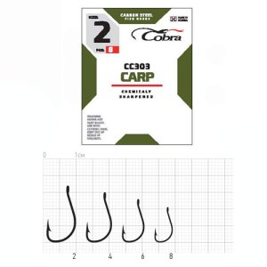 Крючки Cobra CARP FEEDER сер.CC303 разм.002 8шт.