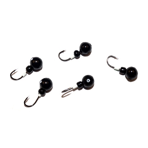 Мормышка свинц. ШАР черн. с труб. и бис. 3.5/5