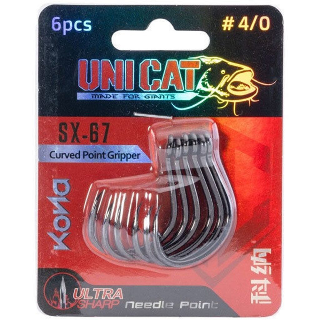 Крючки UNI CAT SX-67 Curved Point Gripper 6pcs. 4/0