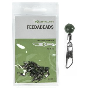 Вертлюги с застежкой Korum Feedabeads 10шт