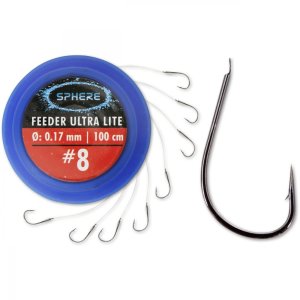 Крючки с поводком Browning Sphere Feeder Ultra Lite black nickel 1,55kg,3,40lbs Ø0,12mm 100cm 8pcs
