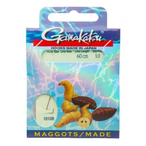 Крючки рыболовные с поводком Gamakatsu 1010B 12 Maggot 60cm