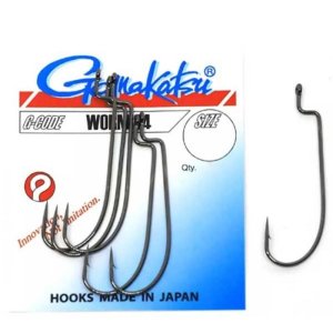 Крючки рыболовные Gamakatsu  Offset Worm 34 6/0 (4шт)