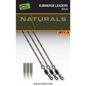 Оснастка лидкор Fox Edges Naturals Submerge leaders 30lb x 3