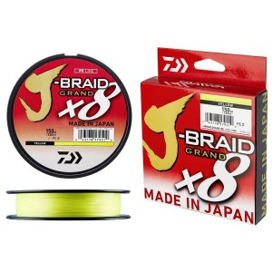 Плетеный шнур Daiwa J-Braid Grand X8 0.18mm-135m Yellow
