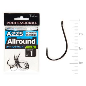 Крючки Cobra Pro AIIROUND сер.A225 разм.001 6шт.