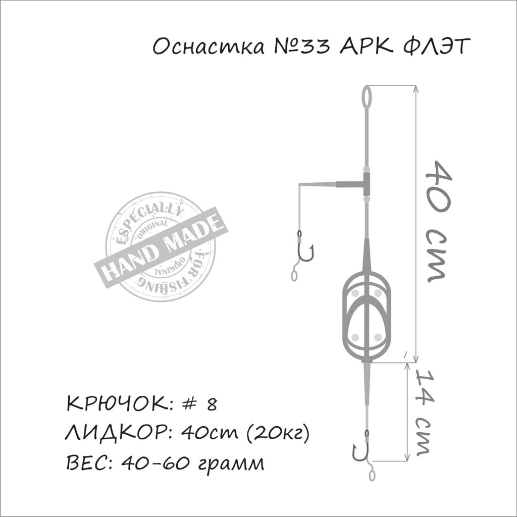 Оснастка карповая ORANGE №33 Arc Flat Metod Leadcore, для бойла, 30 гр., в уп. 1 шт. Оснастка карповая ORANGE №33 Arc Flat Metod Leadcore, для бойла, 30 гр., в уп. 1 шт.