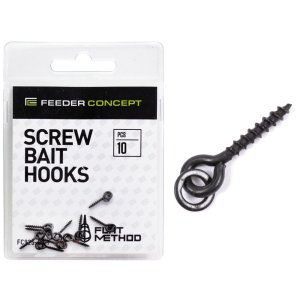 Крепления для бойлов/приманок Feeder Concept Flat Method SCREW BAIT HOOKS 10шт.