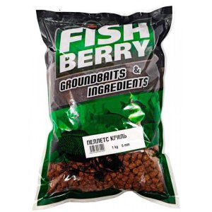 Пеллетс медленно растворимый FISHBERRY криль 6мм 1кг