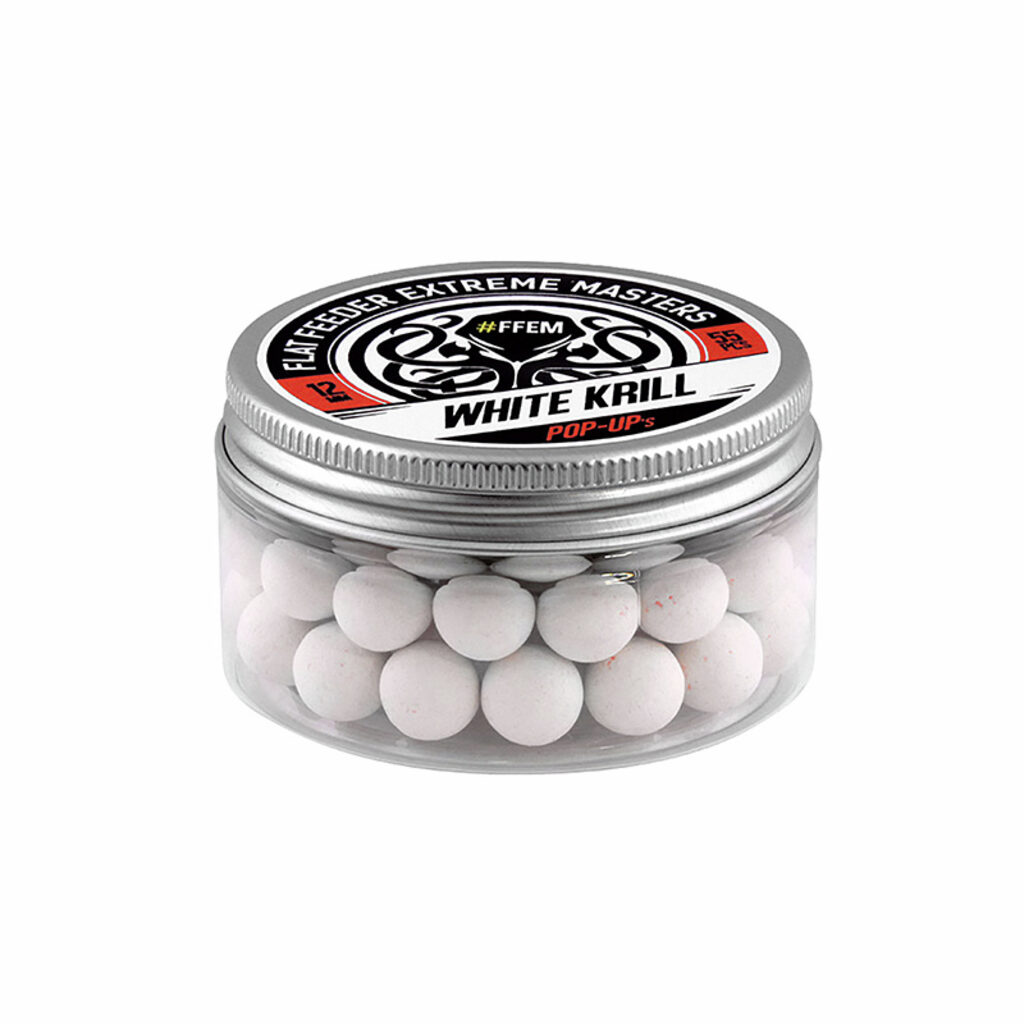 Насадочные бойлы FFEM Pop-Up White Krill 12mm Насадочные бойлы FFEM Pop-Up White Krill 12mm