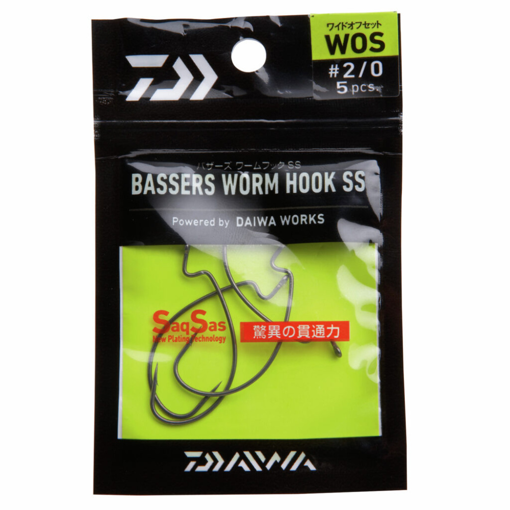 Крючки Daiwa Bassers Worm Hook WOS Gr.1/0 Крючки Daiwa Bassers Worm Hook WOS Gr.1/0