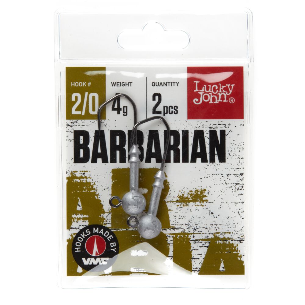 Джиг-головка Lucky John BARBARIAN 90град 04.0г кр.2/0 2pcs