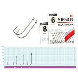 Одинарный крючок OWNER FLOAT RIGGER №10 (12шт)