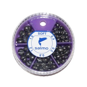 Грузила Salmo ДРОБЬ SOFT мягк. 5 секц. 0.4-1.6г 60г набор 2
