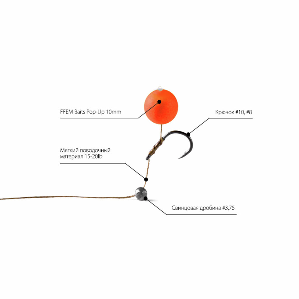Насадочные бойлы FFEM Pop-Up Tango Squid 10mm Насадочные бойлы FFEM Pop-Up Tango Squid 10mm