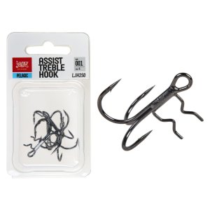 Крючки-тройники Lucky John PREDATOR ASSIST TREBLE HOOK LJH250 PELAGIC разм.001 4 шт.