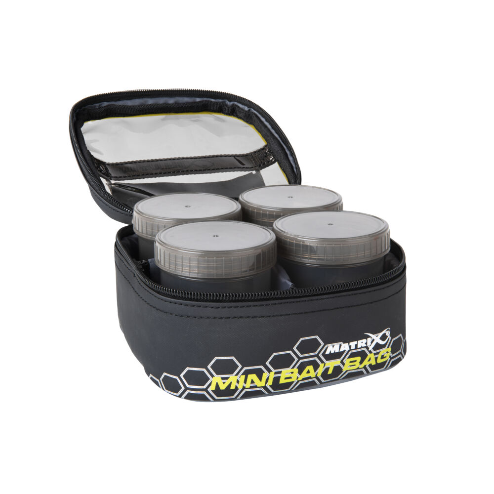 Набор емкостей для наживки Matrix Mini Bait Bag (inc 2x large pots / 4x small pots) Набор емкостей для наживки Matrix Mini Bait Bag (inc 2x large pots / 4x small pots)