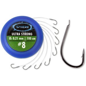 Крючки с поводком Browning Sphere Ultra Strong black nickel 2,05kg,4,50lbs Ø0,14mm 100cm 8pcs 0,14g