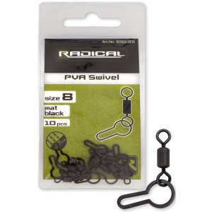 Застежки рыболовные Radical PVA Swivel mat black non reflective (10шт)