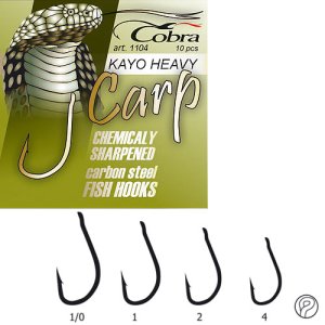 Крючки Cobra CARP KAYO HEAVY сер.1104NSB разм.004 10шт.