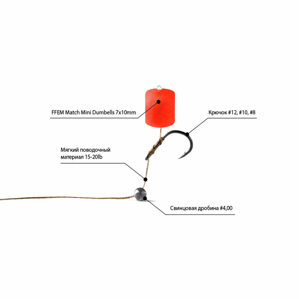 Насадочные бойлы FFEM Pop-Up Match Mini Tangerine 7x10mm Насадочные бойлы FFEM Pop-Up Match Mini Tangerine 7x10mm