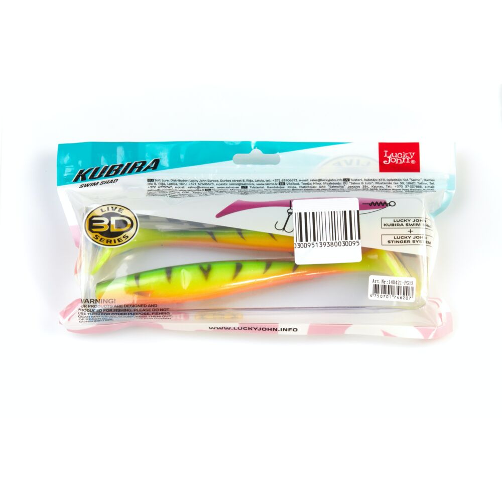 Виброхвосты LJ 3D Series KUBIRA SWIM SHAD 7,0in(15,00)/PG13 2шт.