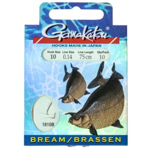 Крючки рыболовные с поводком Gamakatsu BOOKLET BR. FEEDER 1810B 