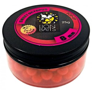 Бойлы плавающие Pop-Up LION BAITS SWEET OCTOPUS Земляника и осьминог 8мм 25гр