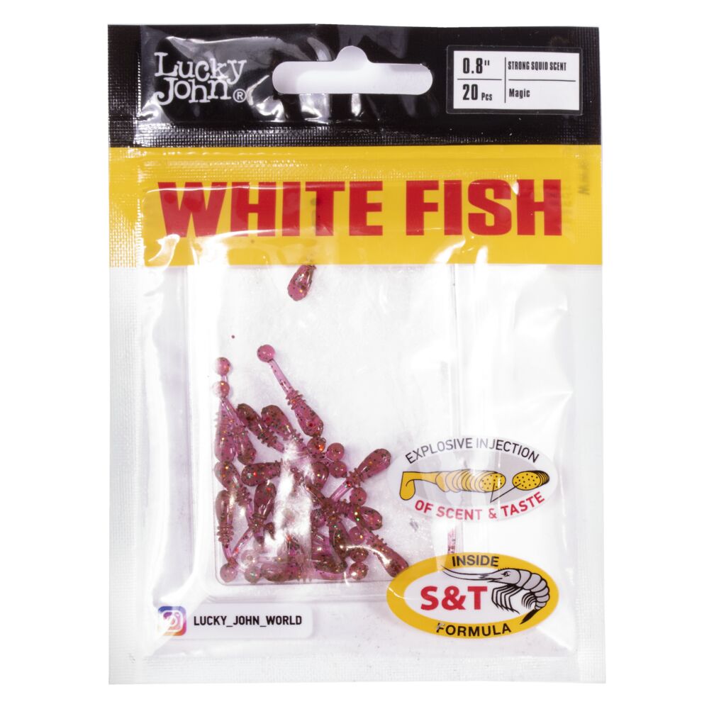 Слаги съедобные искусственные LJ Pro Series WHITE FISH 0,8in (02.00)/S14 20шт.