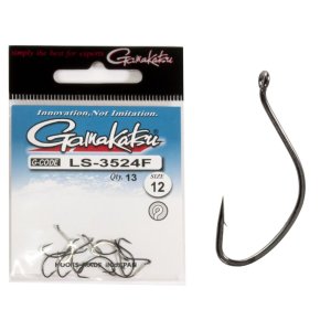 Крючки рыболовные Gamakatsu LS-3524F NEW LABEL EYED HOOKS BLACK 