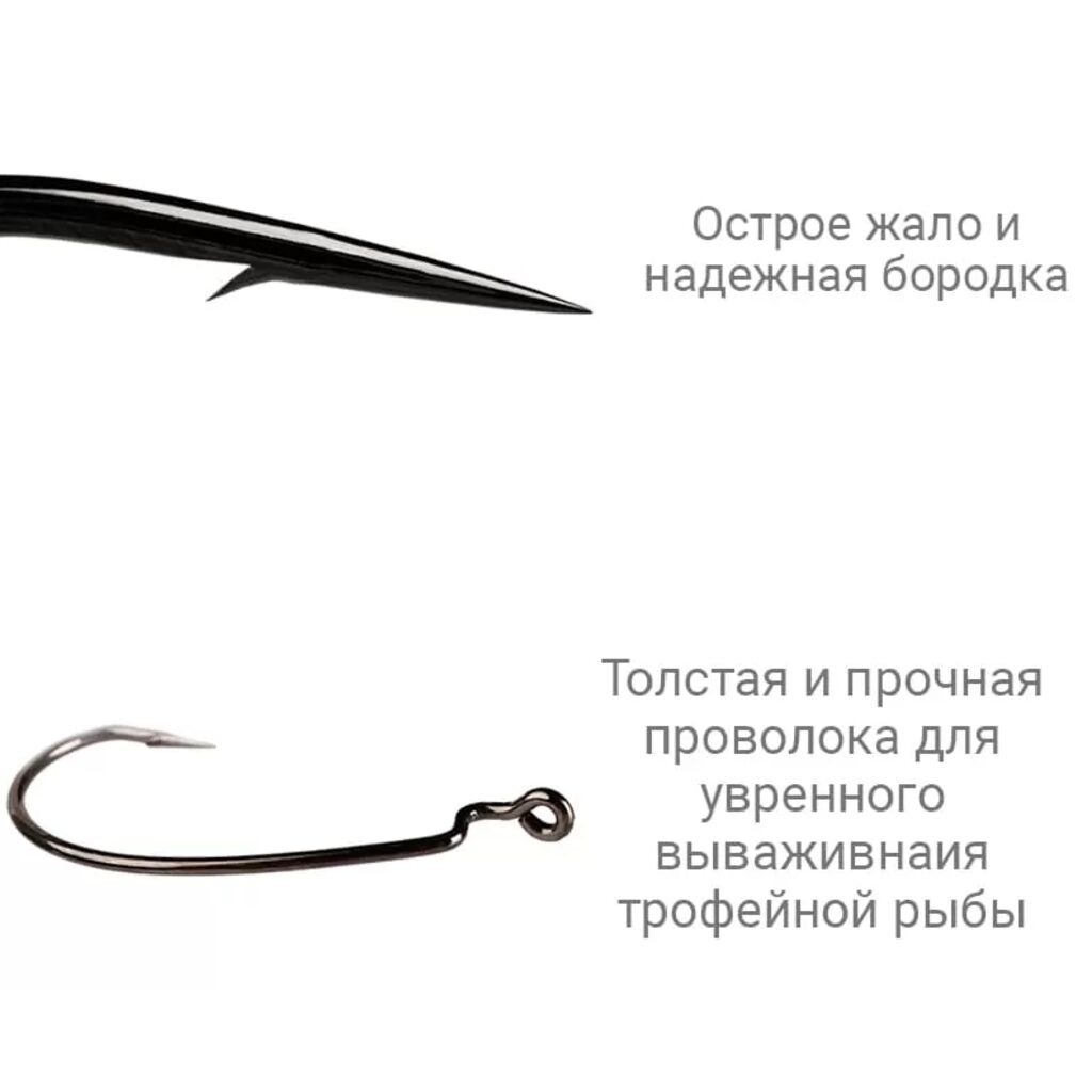 Крючок офсетный BIG GAME OFFSET HOOK BGOH 1/0 8шт.