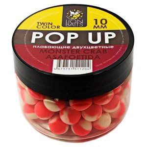 Бойлы плавающие двухцветные Pop-Up Twin Color LION BAITS Monster Crab - Asafoetida 10мм