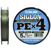 Шнур Sunline SIGLON PE×4 150M(Dark Green) Шнур Sunline SIGLON PE×4 150M(Dark Green)