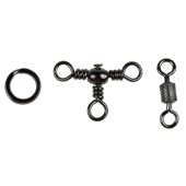 Вертлюги c кольцами заводными. LJ Pro Series SWIVEL & SPLIT RING COMBO Набор 30шт