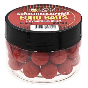 Бойлы Lion Baits насадочные 14мм, Клубничный джем, 100мл