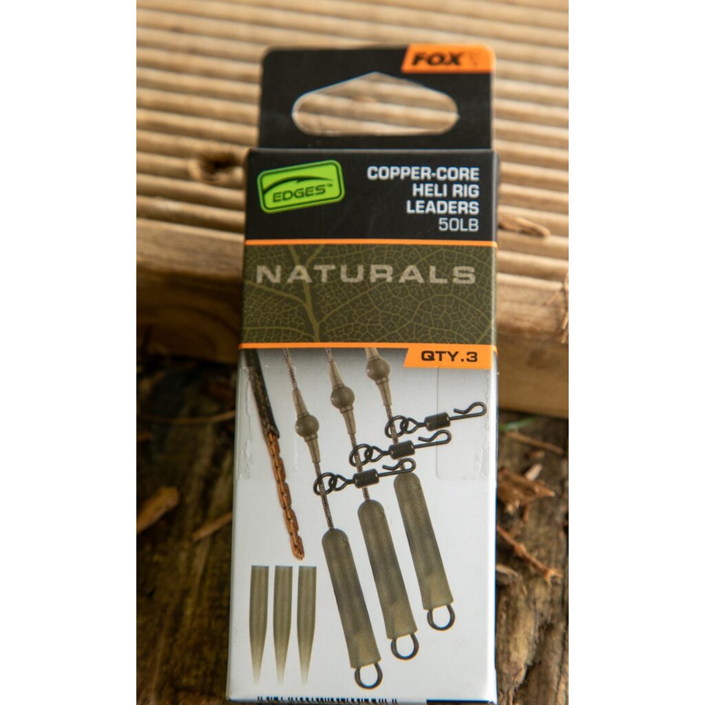 Застежки рыболовные Fox Edges Naturals Copper-Core Heli Rig Leaders x3 Застежки рыболовные Fox Edges Naturals Copper-Core Heli Rig Leaders x3